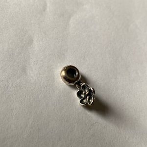 Pandora Two Tone Flower Charm